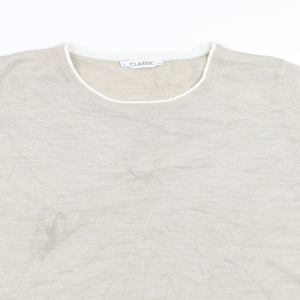 Marks & Spencer Womens Beige   Pullover Jumper Size 12