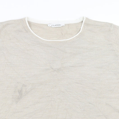 Marks & Spencer Womens Beige   Pullover Jumper Size 12