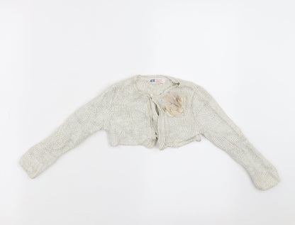 H&M Girls Beige   Shrug Jumper Size 2-3 Years