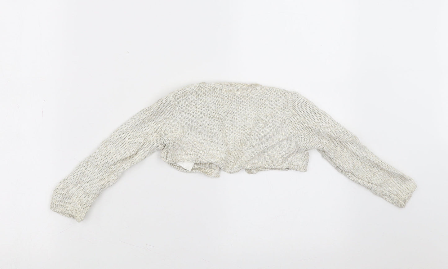 H&M Girls Beige   Shrug Jumper Size 2-3 Years