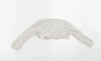 H&M Girls Beige   Shrug Jumper Size 2-3 Years