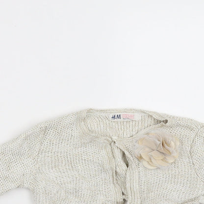 H&M Girls Beige   Shrug Jumper Size 2-3 Years