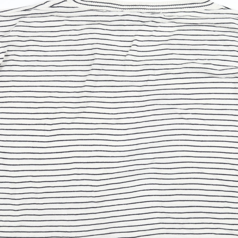 Marks and Spencer Womens White Striped  Pullover Jumper Size XL
