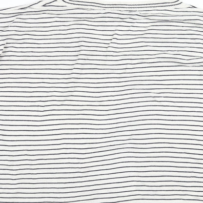 Marks and Spencer Womens White Striped  Pullover Jumper Size XL