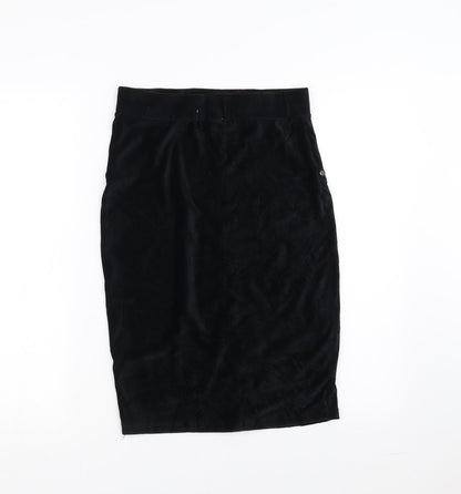 with love Womens Black  Corduroy Straight & Pencil Skirt Size S