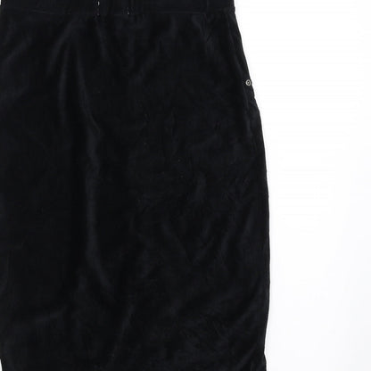 with love Womens Black  Corduroy Straight & Pencil Skirt Size S