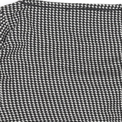 bluelita Womens Black Houndstooth  Pullover Jumper Size 10  - bow detail