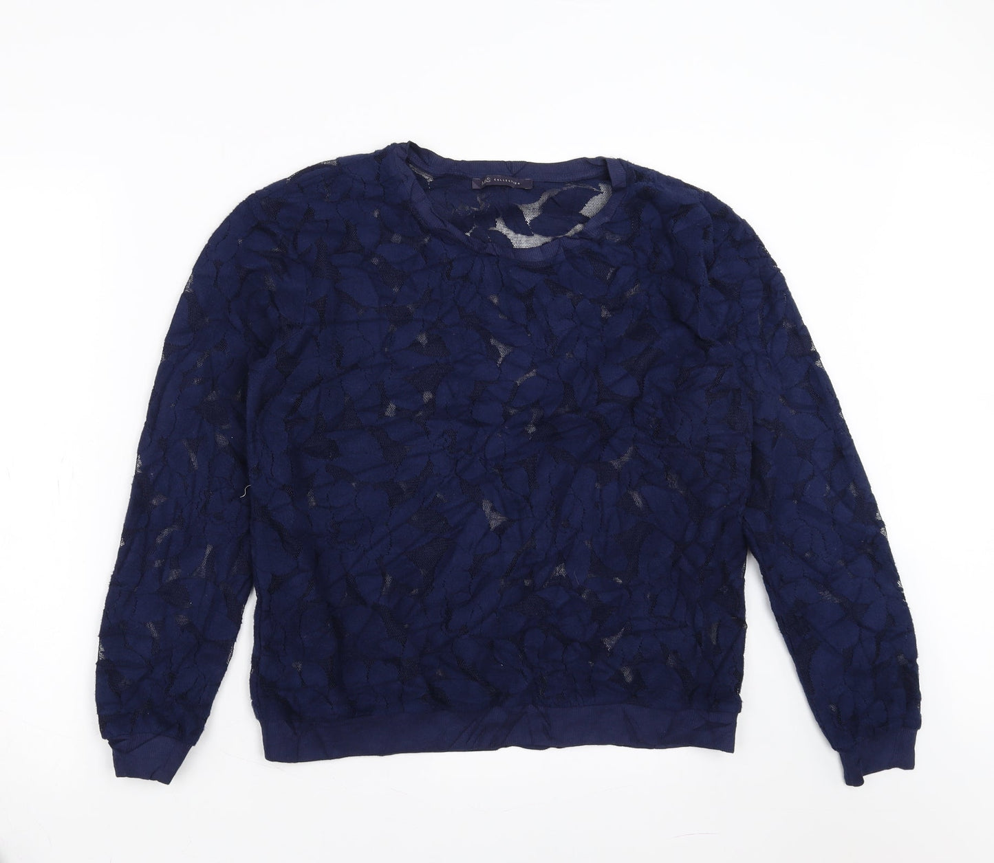 Womens UK Size 14 Marks and Spencer Blue Pullover Jumper