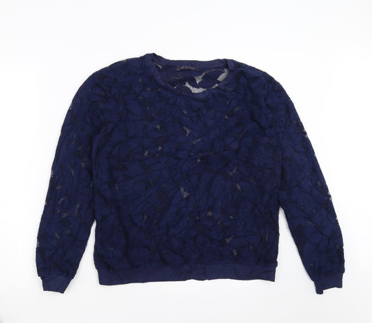 Womens UK Size 14 Marks and Spencer Blue Pullover Jumper