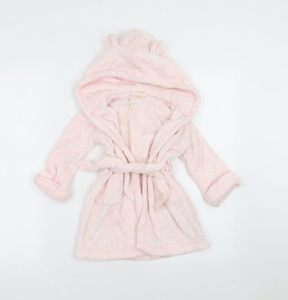BabyGap Girls Pink Solid Fleece Top Robe Size 2 Years