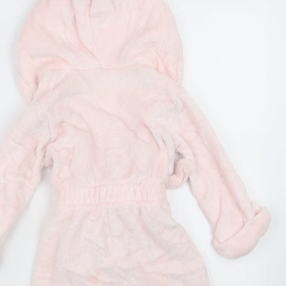 BabyGap Girls Pink Solid Fleece Top Robe Size 2 Years