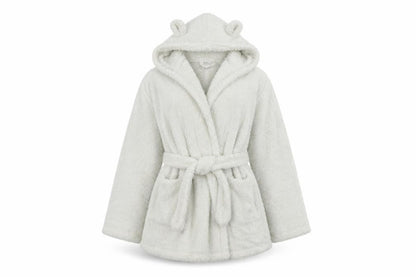 Debenhams Womens White Solid  Top Robe Size 8  - Ears on hood
