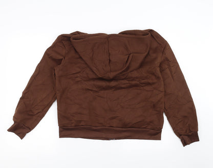 SheIn Womens Brown   Full Zip Hoodie Size L