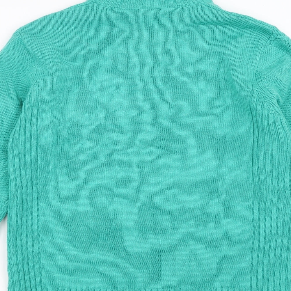 Preworn Womens Green   Full Zip Jumper Size 14