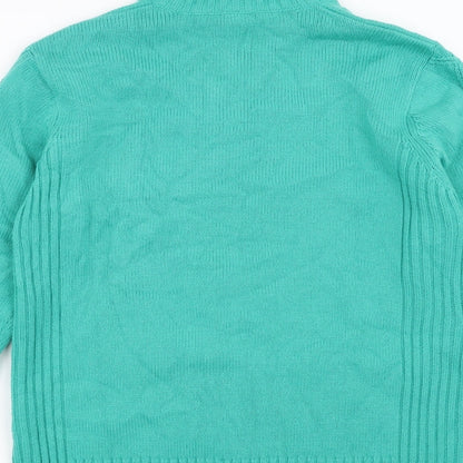 Preworn Womens Green   Full Zip Jumper Size 14