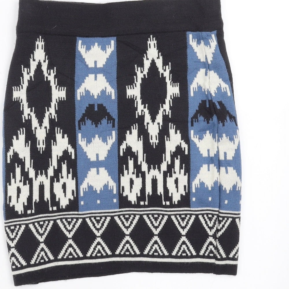 Womens UK Size S Sparkle & Fade Straight & Pencil Knit Skirt