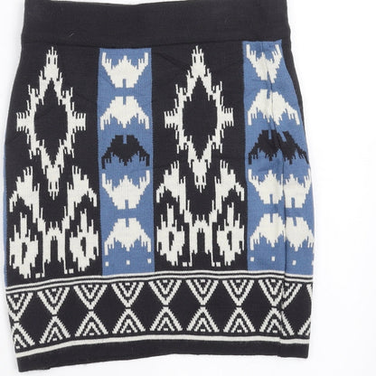 Womens UK Size S Sparkle & Fade Straight & Pencil Knit Skirt