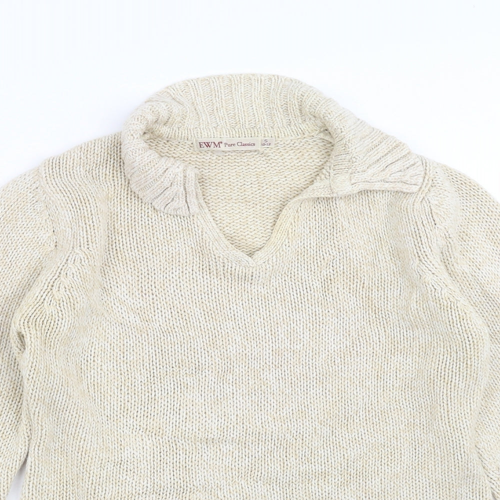 EWM Womens Beige   Pullover Jumper Size S