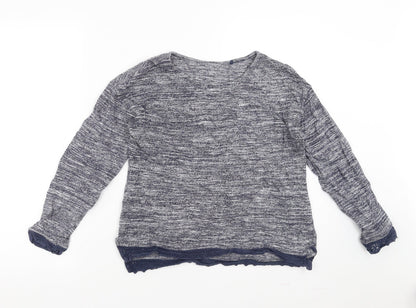 NEXT Girls Blue   Pullover Jumper Size 11 Years  - crochet detail