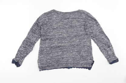 NEXT Girls Blue   Pullover Jumper Size 11 Years  - crochet detail