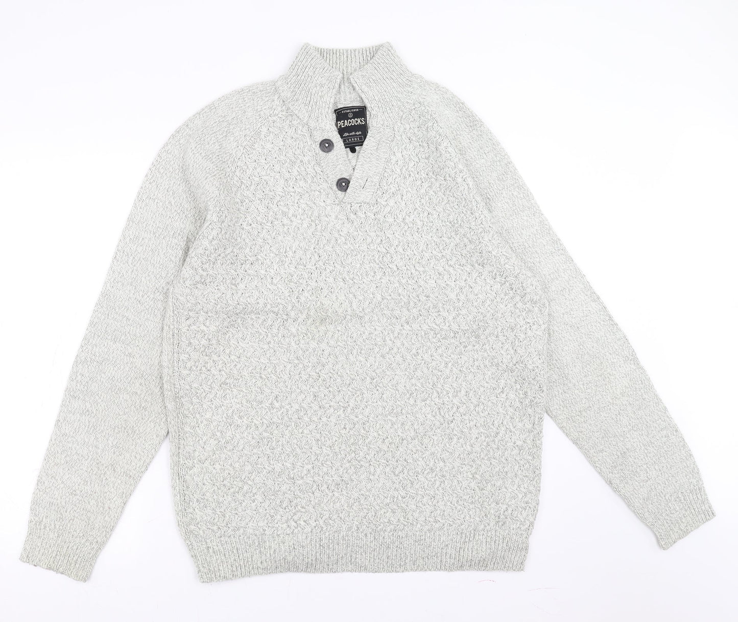Peacocks Mens Grey   Pullover Jumper Size L