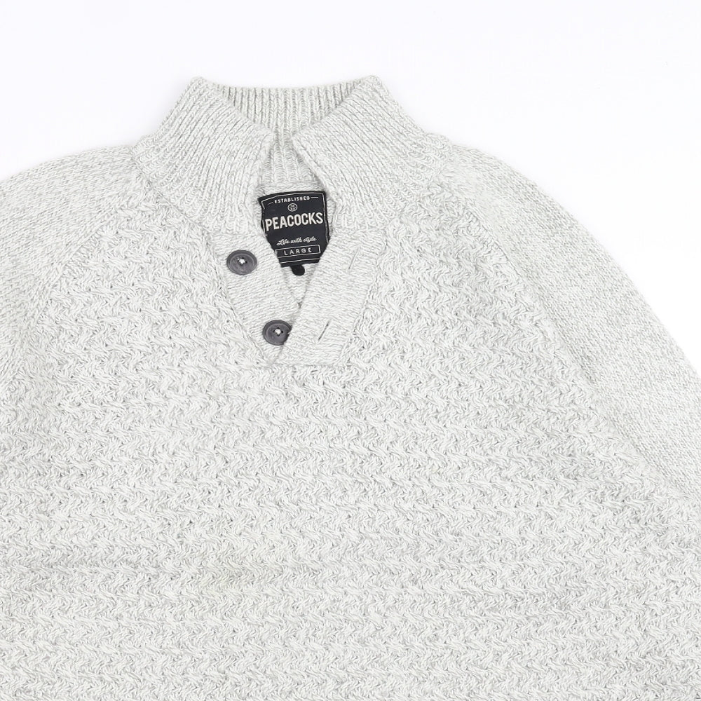 Peacocks Mens Grey   Pullover Jumper Size L