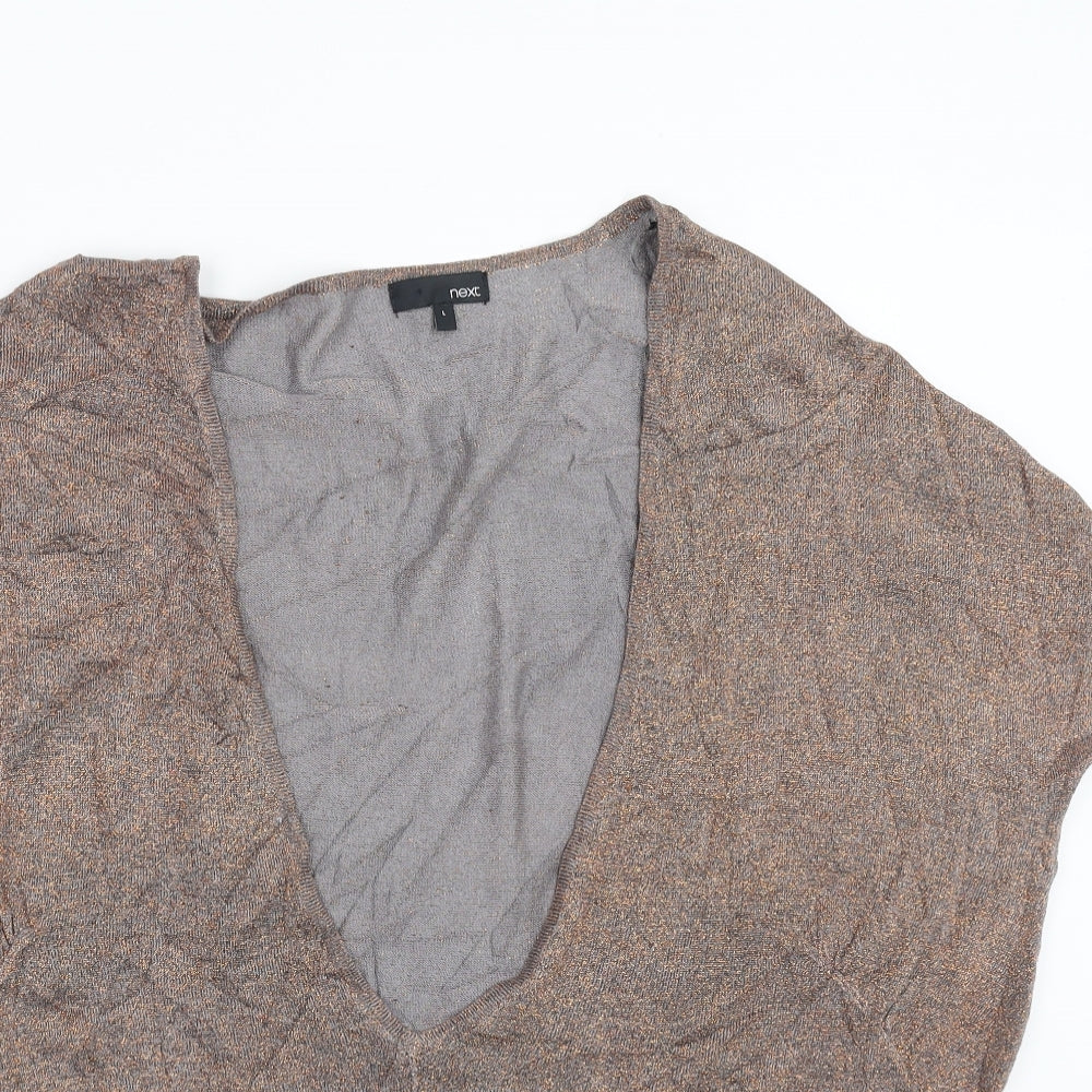 Next Womens Brown   Pullover Jumper Size L  - bronze colour