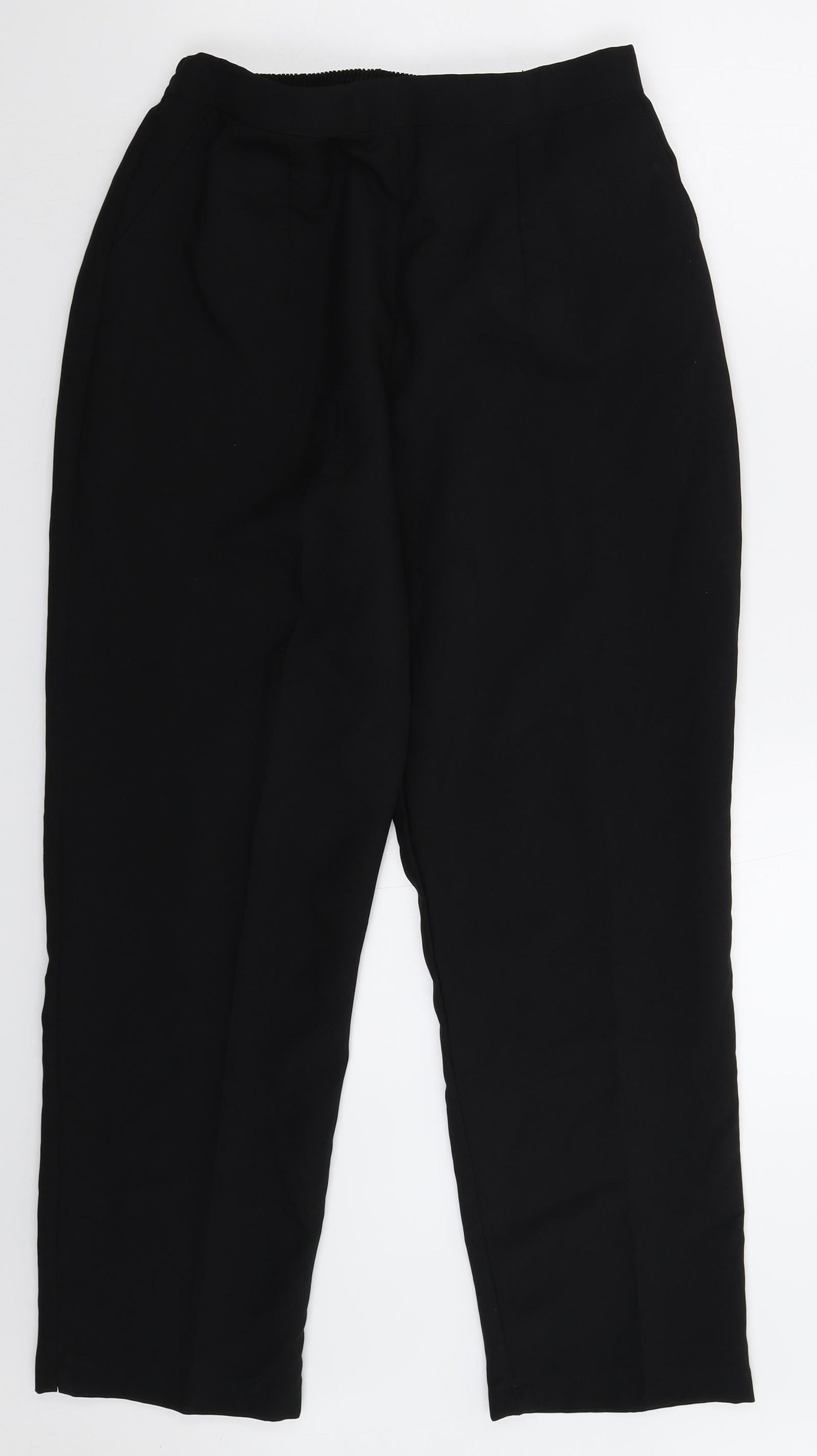 Womens UK Size 18 Preworn Regular Fit  Black Trousers
