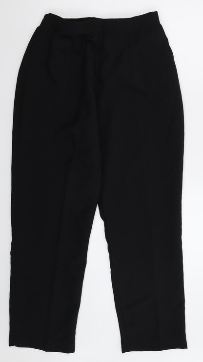 Womens UK Size 18 Preworn Regular Fit  Black Trousers