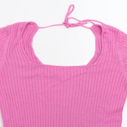 Next Womens Pink  Knit Pullover Jumper Size 12