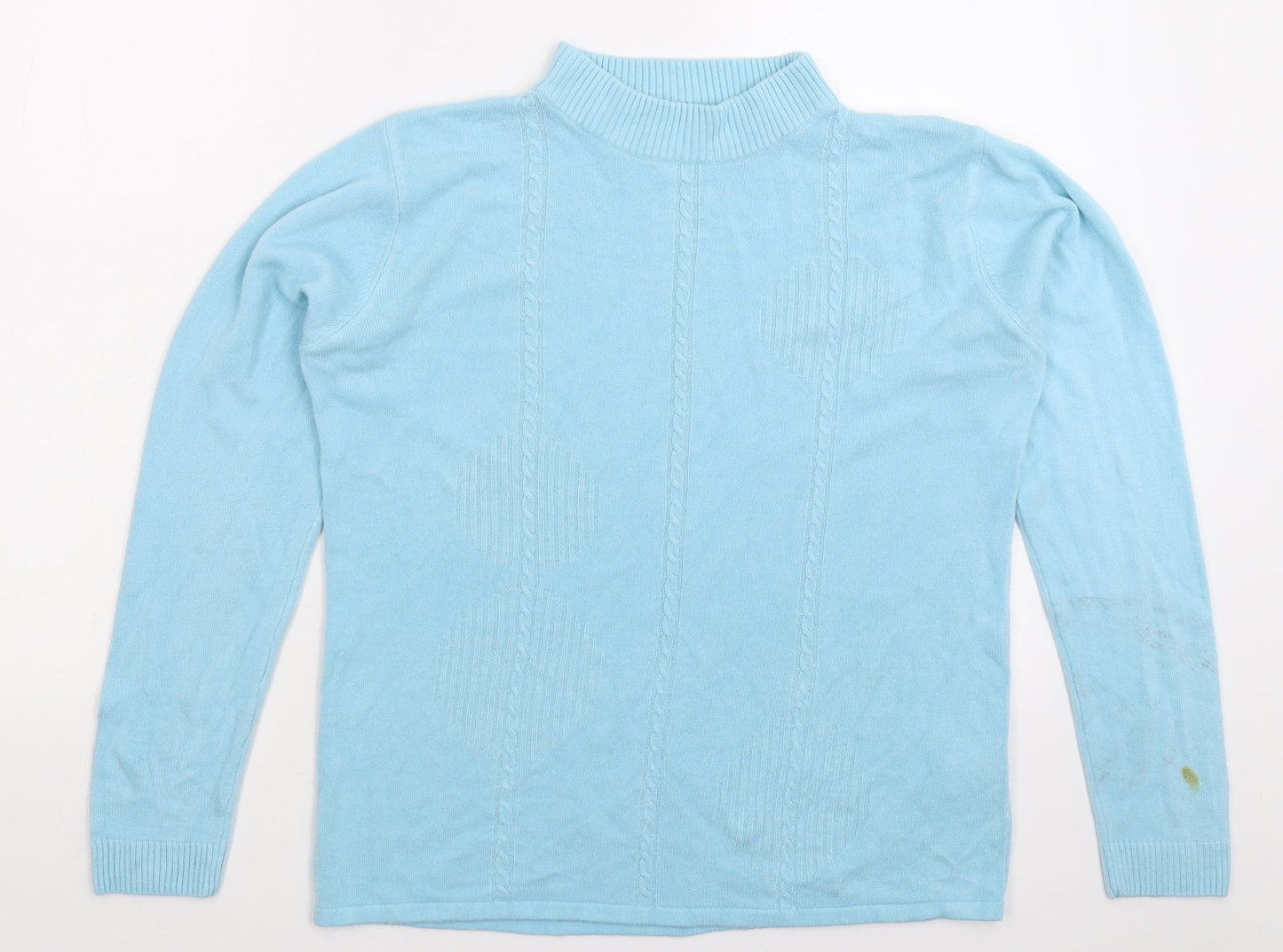 Reflect Womens Blue  Knit Pullover Jumper Size L