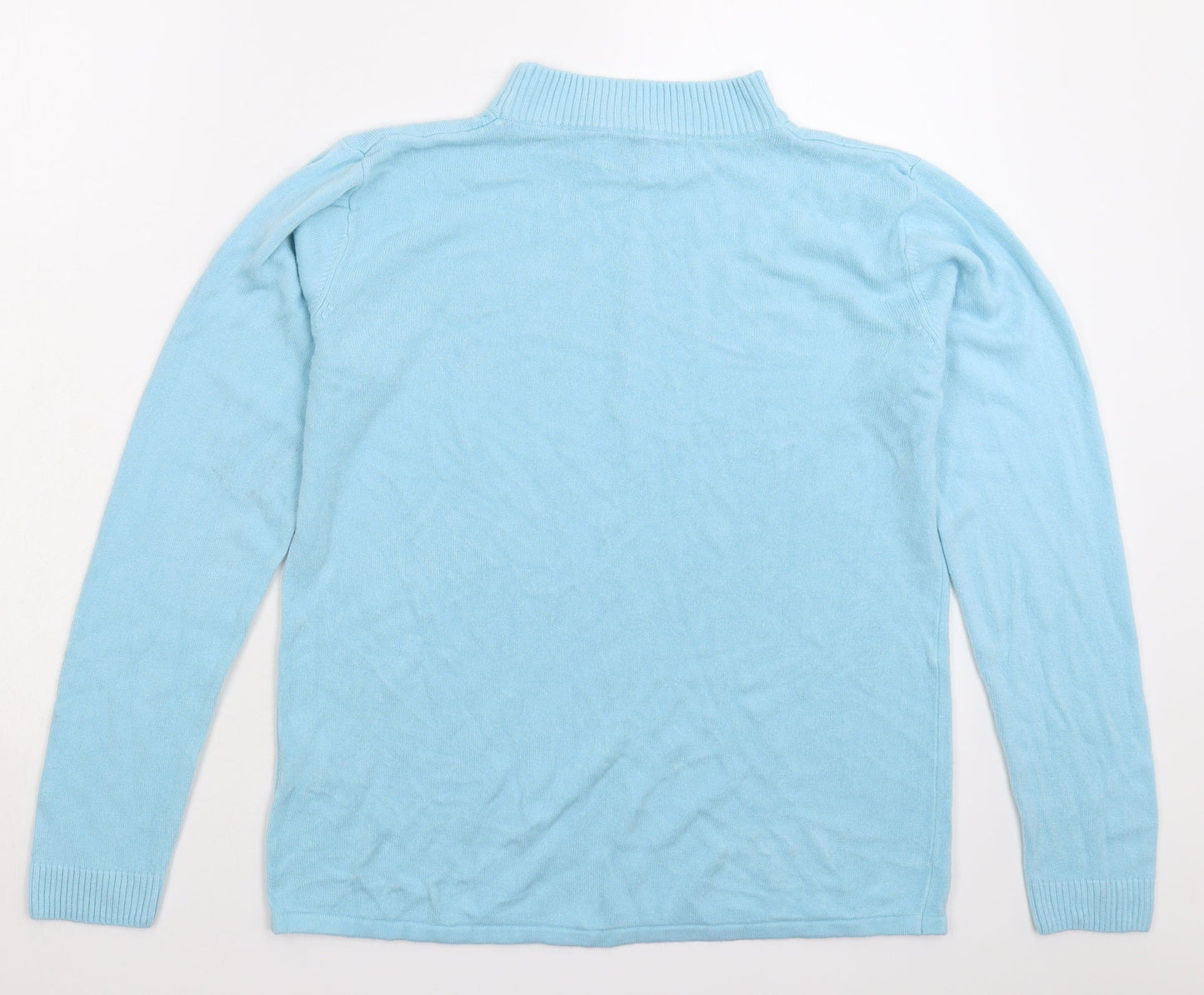 Reflect Womens Blue  Knit Pullover Jumper Size L