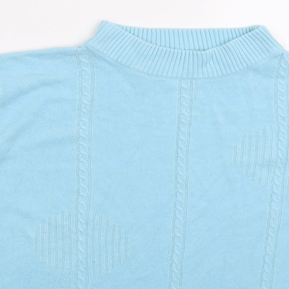 Reflect Womens Blue  Knit Pullover Jumper Size L