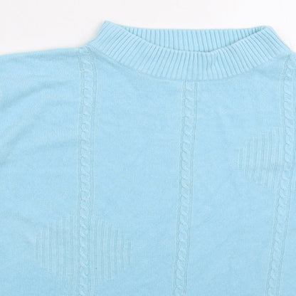Reflect Womens Blue  Knit Pullover Jumper Size L