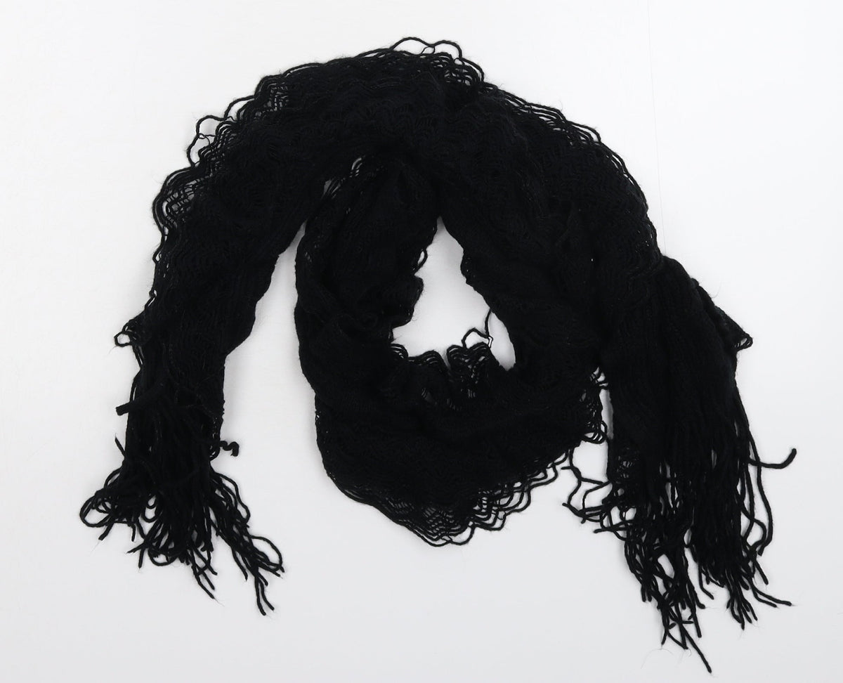 Preworn Womens Black  Knit  Scarf