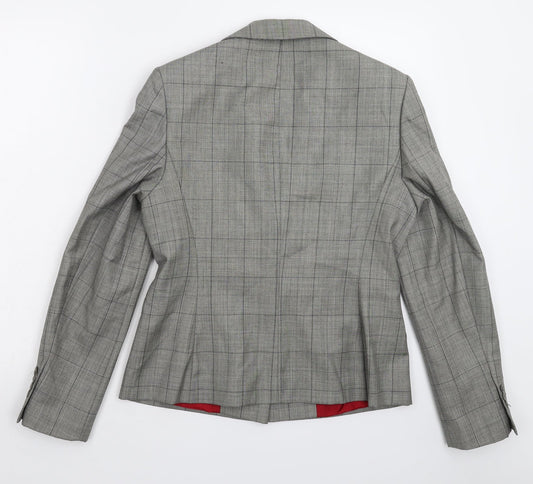 Womens UK Size 10 Preworn Regular Grey Suit Jacket