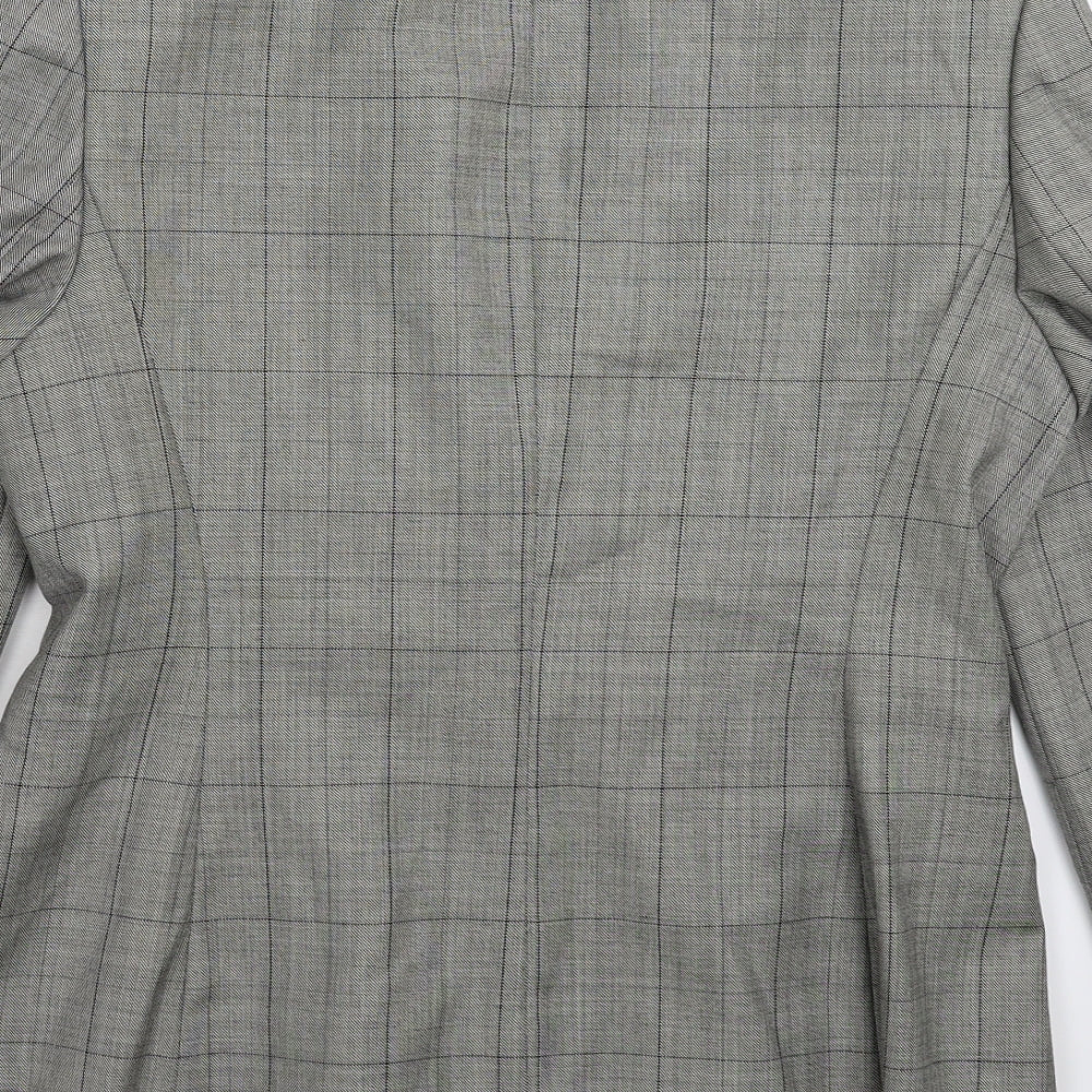 Womens UK Size 10 Preworn Regular Grey Suit Jacket