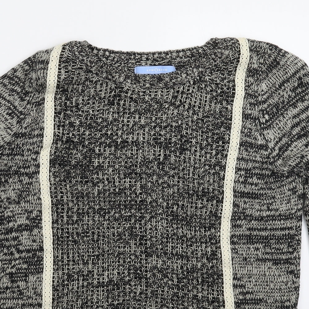 Aphorism Womens Grey  Knit Pullover Jumper Size M
