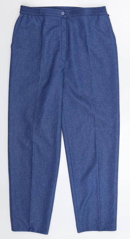 Womens UK Size 30 in Preworn Slim Fit  Blue Trousers