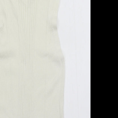 F&F Womens White  Knit Pullover Jumper Size 12