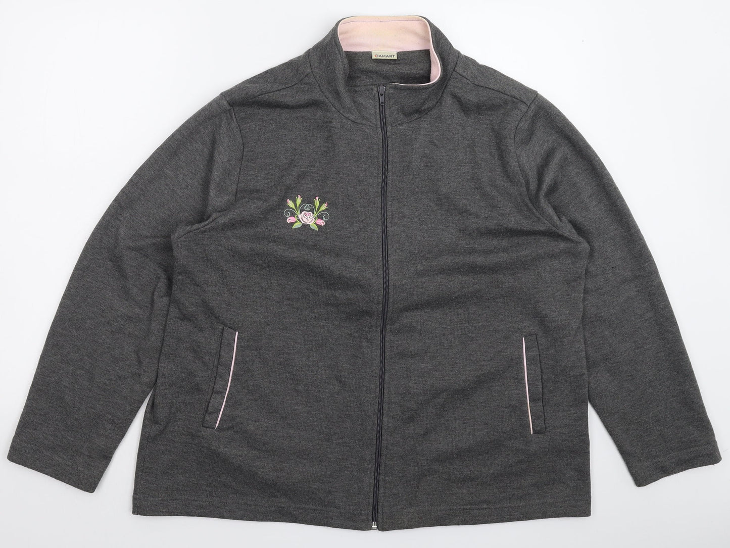 Damart Womens Grey Floral  Jacket  Size 20