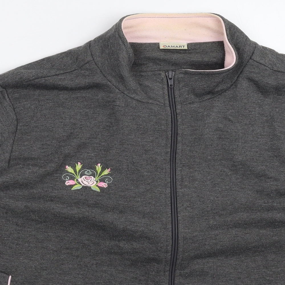 Damart Womens Grey Floral  Jacket  Size 20