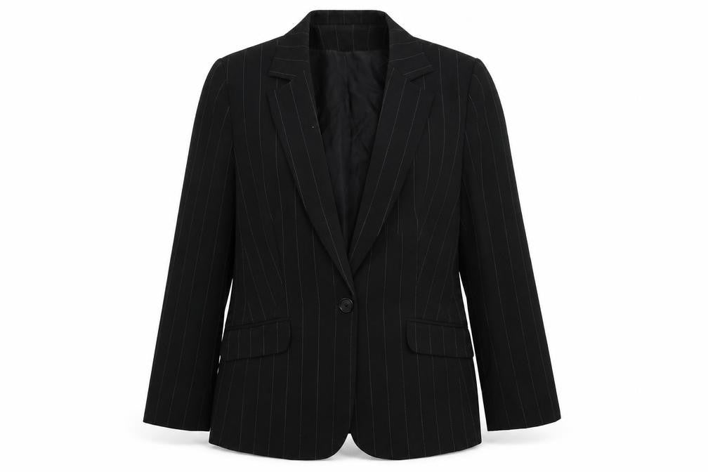 Dorothy Perkins Womens Black Striped  Jacket Suit Jacket Size 14