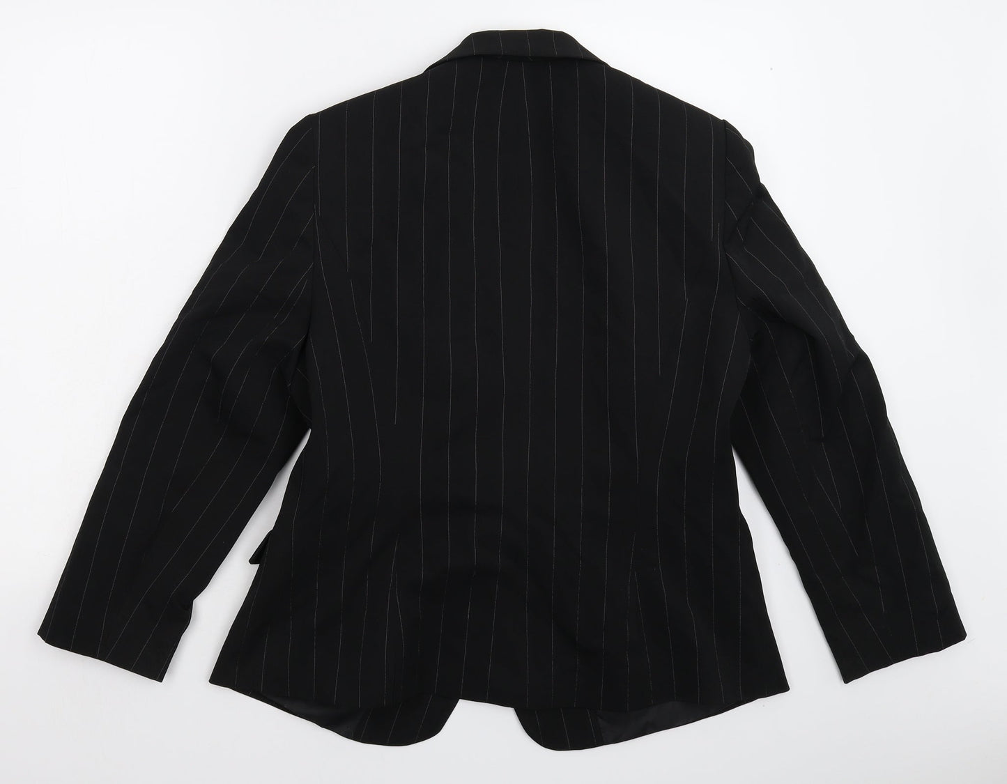 Dorothy Perkins Womens Black Striped  Jacket Suit Jacket Size 14