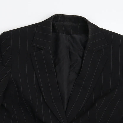 Dorothy Perkins Womens Black Striped  Jacket Suit Jacket Size 14
