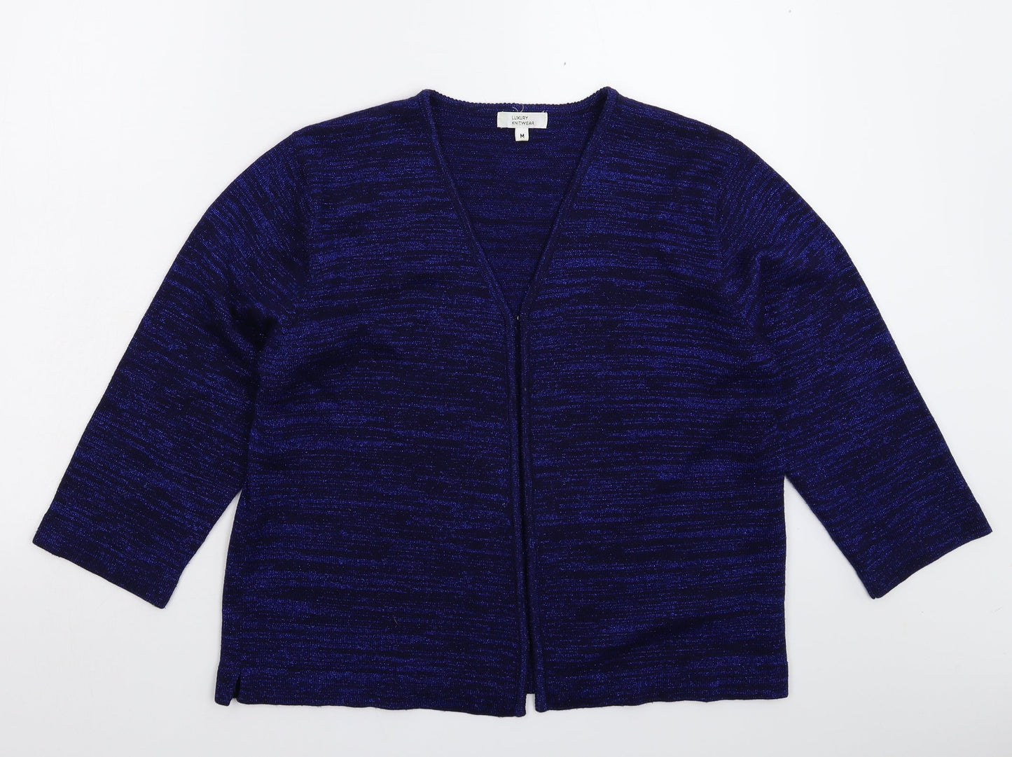 Luxury Knitwear Womens Blue  Knit Cardigan Jumper Size M