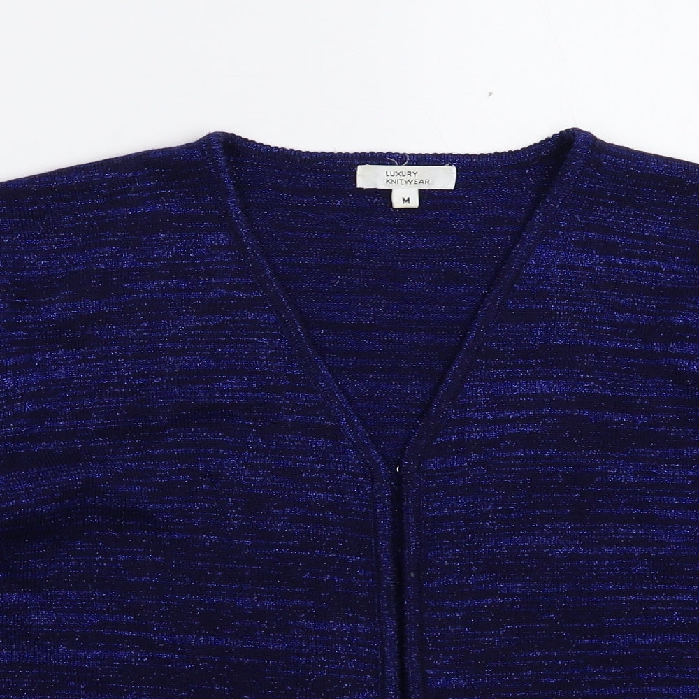 Luxury Knitwear Womens Blue  Knit Cardigan Jumper Size M