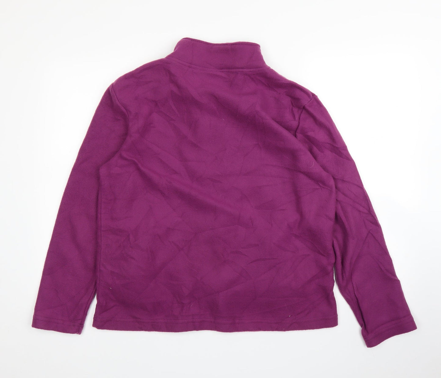 Anna De Lancay Womens Purple Floral  Full Zip Jumper Size M