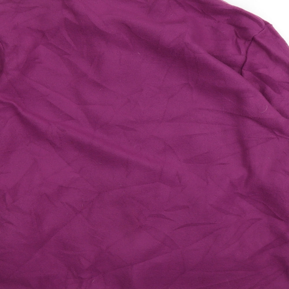 Anna De Lancay Womens Purple Floral  Full Zip Jumper Size M