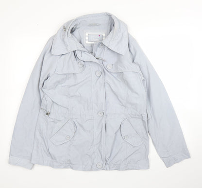 Womens UK Size 14 M&S Blue Overcoat